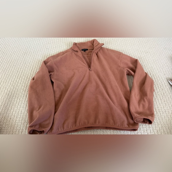 Beyond Yoga Jackets & Blazers - Beyond Yoga Quarter-Zip Fleece Pullover in Dusty Rose